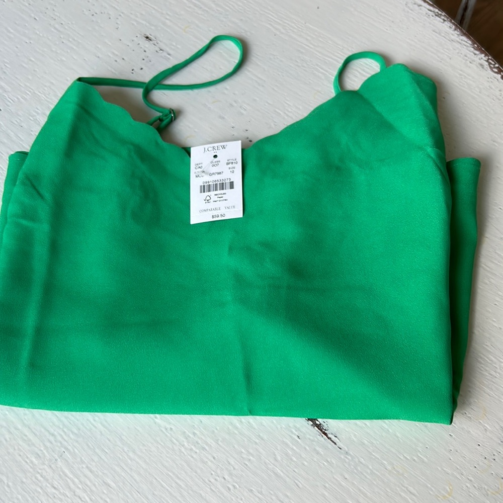 J Crew Kelly Green Cami Size 12